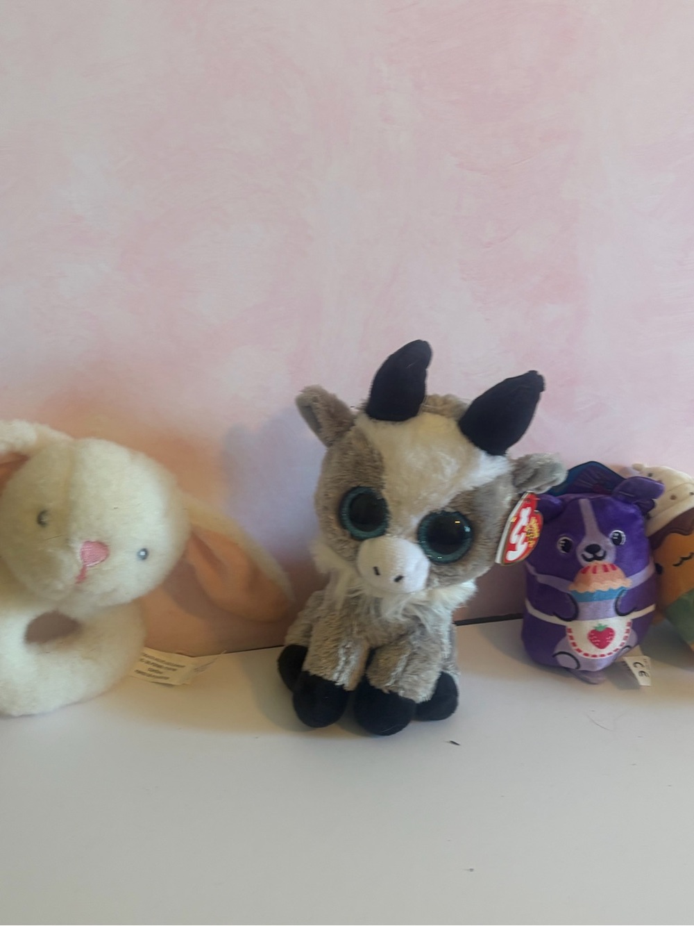Plush lot of 3 + plush bunny rattle
